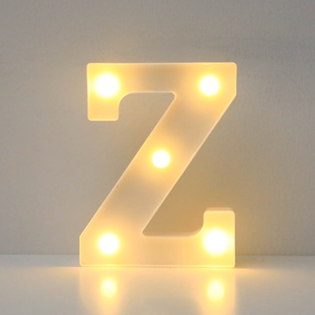 Vaidha Alphabet LED Letter Lights Light Up White Plastic Letters Standing Hanging A-M &