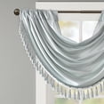 thumbnail image 4 of Elena Faux Silk Waterfall Embellished Valance Dusty Aqua 38x46", 4 of 4