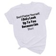 thumbnail image 5 of Kayannuo Hauts pour Femmes Liquidation Chemises pour Femmes Saint-Valentin Haut à Manches Courtes Imprimé Lettre, 5 of 5