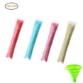 thumbnail image 3 of Popsicles Freezer Bags 100pcs/Pack Plastic Sicles Freezer Bags Ice Cream  Making Mould DIY Yogurt Summer Drinks With Funnel, 3 of 6