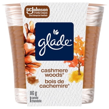 Glade® Scented Candle Air Freshener, Cashmere Woods