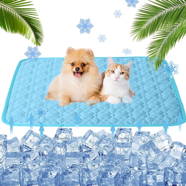 Liquidation! KITTEHIGM Tapis de Refroidissement pour Animaux, Tapis Rafraîchissant pour Chiens et Chats, Résistant à l'Usure, Lavable, Confortable et Respirant, Coussin de Couchage pour l'Été par Temps Chaud, Ventes Magasinage en Ligne Offres du Jour