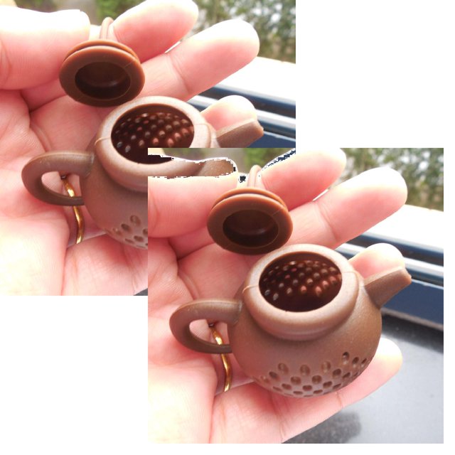 Oleegame 2PC Produce Storage Details About Tea Infuser Strainer Silicone Tea Bag Leaf Filter Diffuser Brown