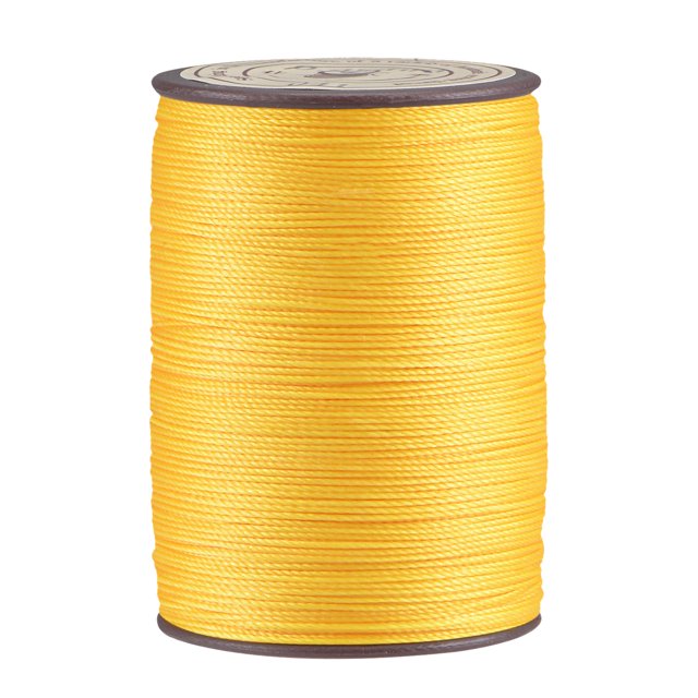 Unique Bargains Fil Ciré en Polyester Jaune, 137 Verges