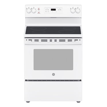 Freestanding Smooth Top Electric Range 30 in White GE - JCBS630DKWW
