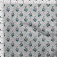 thumbnail image 3 of oneOone Cotton Flex Fabric Leaves & Floral Block Print Fabric By Yard 40 Inch Wide, 3 of 4