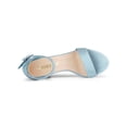 thumbnail image 4 of BLISSFUL STEP Style Women's Shoes Ankle Strap Block Heel Buckle Open Toe Sandals Sky Blue 10, 4 of 8