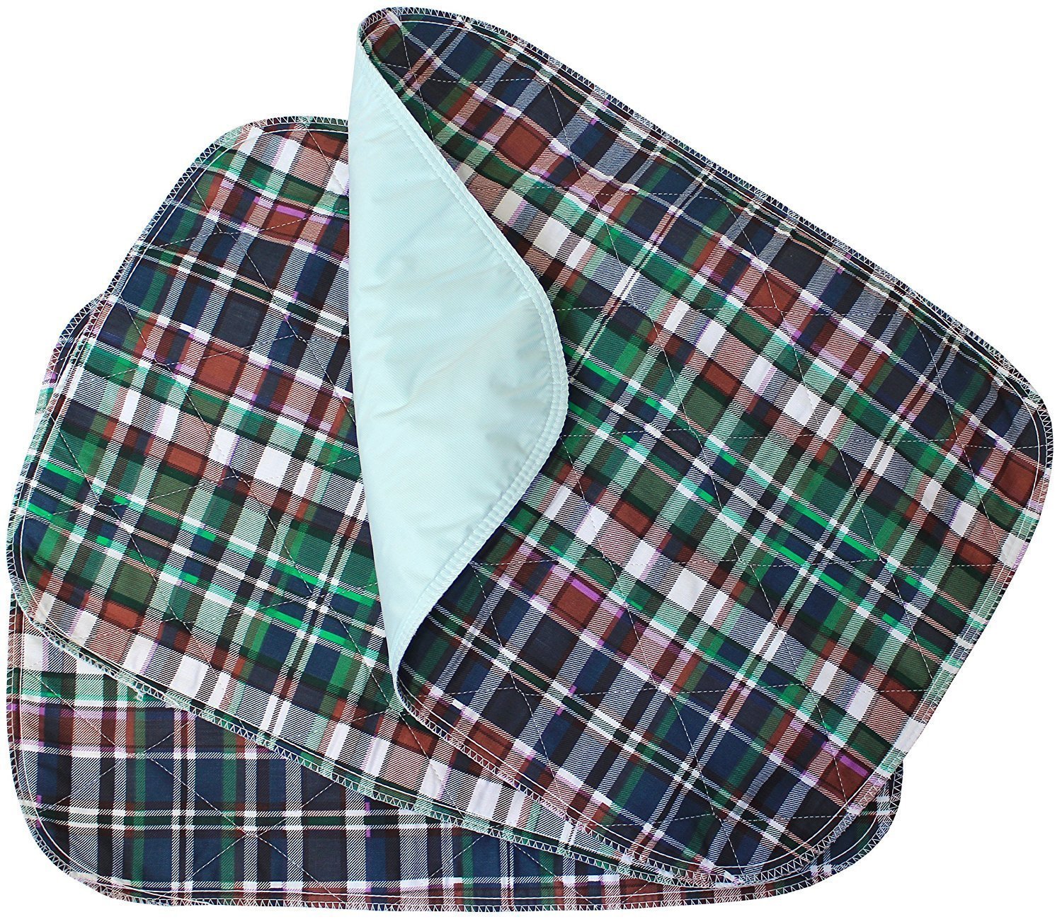 Platinum Care Pads 1 PACK - Plaid Small Washable Chair Pad Bed Pad / Small Reusable Incontinence Chair Underpad 17x24 - Perfect For Children And Adults Incontinence Protection