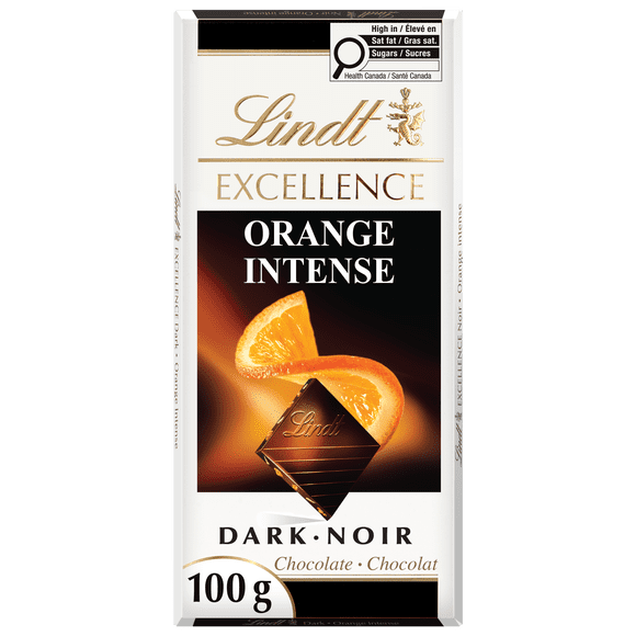 Chocolat noir Lindt EXCELLENCE Orange Intense – Barre (100 g)