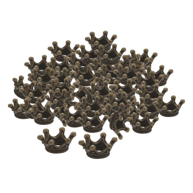 50Pcs Crown Shape Charms Crown Shape Accessories for DIY Crafting Jewelry Making Style A