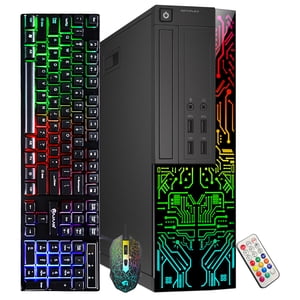 Jeu PC avec RGB Lumières... Dell Ordinateur OptiPlex Bureau PC, Intel. i5 3.20 GHz, NVIDIA GeForce GT 1030 2GB GDDR5, 16GB RAM, 512GB SSD, WiFi, Windows 10 - Rénové