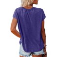 thumbnail image 4 of Hiiyo T-Shirt pour Femme à Manches Courtes, Col Ras du Cou, T-Shirt d'Été Décontracté (P-5TG), 4 of 6