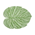 thumbnail image 2 of Oleegame Ensemble de 2 Pcs Napperon Élégant en PVC Ajouré avec Motif de Feuilles de Tortue, Napperon avec Feuilles de Simulation, Tapis de Table Résistant à l'Huile et Durable pour Isolation Thermique Vert, 2 of 7