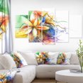 thumbnail image 3 of Design Art Multi Couleur Fleur Fusion Art Sur Toile, 3 of 3
