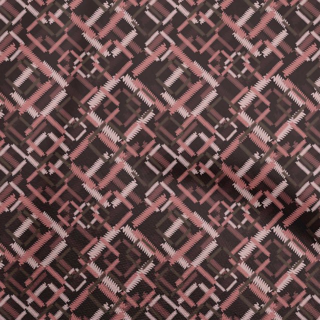 oneOone Polyester Lycra Dark Rose Brown Fabric Abstract Sewing Craft Projects Fabric Prints By Yard 56 Inch Wide