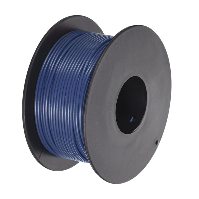 Uxcell Fil de Raccordement 26AWG 30m/100 Pieds Bleu, Fil Électrique UL1007 Bobine