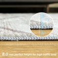 thumbnail image 4 of JV Home Area Rug Stripes Beige 6'6"x10' Washable Carpet Anti Slip, 4 of 6