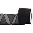 thumbnail image 1 of Joycrosso Burlap Wired Edge Ribbon 2.5 inch x 10 Yards, Black, Ideal for Crafting, Gift Wrapping, Wreath, Christmas Tree, and Rustic Wedding Decorations, 1 of 4