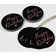 thumbnail image 4 of Inkdotpot 100 Pack Real Rose Gold Foil Paper Tag Happy Birthday Favor Hang Tag, 4 of 6