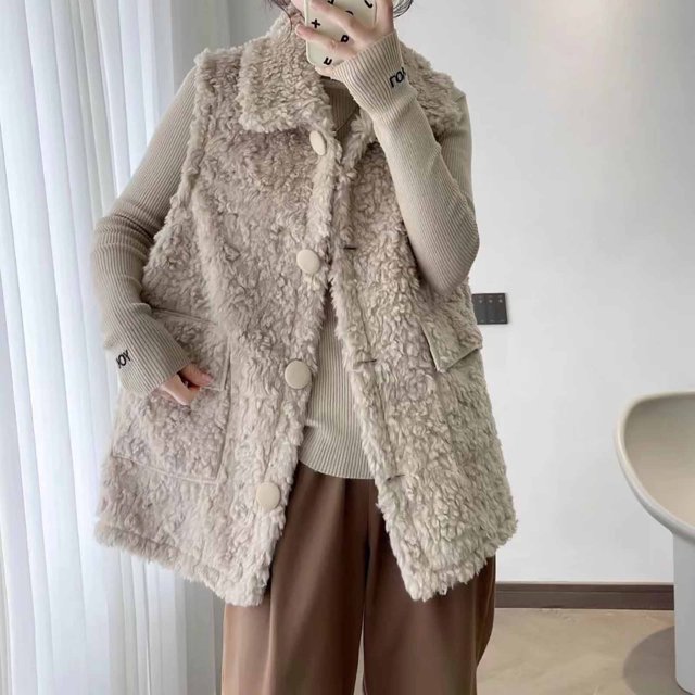 LOVZFMLL Vestes pour Femmes Mode Décontractée Manteau d'Hiver Intégré Veste Mi-Longue