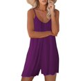 thumbnail image 2 of ORUYROP SNUGWIND Femmes Casual Sans Manches Sangle Lâches Combinaisons Réglables Shorts Extensibles Romper avec Poches, 2 of 5