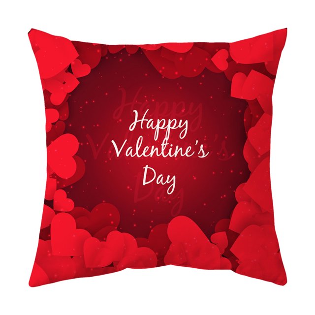Jusqu'à 65 % de Rabais SMihono Coussin en Cuir Pêche Doux et Confortable pour la Saint-Valentin avec une Taie d'Oreiller de Forme Carrée au Motif Rouge Multicolore Vif. la Taie d'Oreiller Affiche le Texte « Joyeuse Saint-Valentin » Entourée de Motifs de Cœurs Rouges, Fabriquée en Peau de Pêche. Taille : 45 cm x 45 cm. Idéale pour la Déco de la Saint-Valentin.