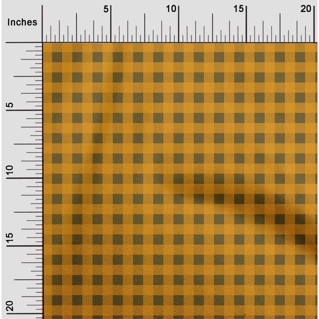 oneOone Cotton Flex Fabric Gingham Check Print Sewing Fabric BTY 40 Inch Wide