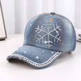 thumbnail image 1 of Custom Rhinestone Denim Baseball Cap For Men And Women Fashionable Sun Hat For Parties And Casual Wear Baseball Caps for Women Fashionable Car Hat Make Space Great Again Hat Cool Hat Hat Racks for, 1 of 2