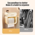 thumbnail image 4 of Rouleaux de Papier Hygiénique, Boîte de Rangement pour Papier Hygiénique Boîte de Papier Hygiénique Imperméable Boîte de Papier Hygiénique Murale Sans Perçage Boîte à Papier Support de Rangement pour Rouleaux de Papier Hygiénique pour Ranger des Articles Couvercle de Boîte à Mouchoirs, 4 of 6