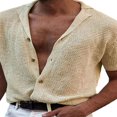 thumbnail image 1 of Men‘s Casual Short Sleeve Button Shirts with Lapel Collar for Summer, 1 of 2
