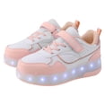 thumbnail image 3 of Chaussures de Patin Lumineuses pour Filles, Espadrilles à Semelles Épaisses avec Roues, Rechargeables par USB, Roulettes, Chaussures Mode, 3 of 8