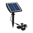 thumbnail image 1 of Solar Fountain Waterfall Pump Outdoor Rotatable 4 Nozzles Landscape Decoration Decorative Pond for Bird Bath Pool Fish Tank 2W, 1 of 9