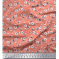 thumbnail image 2 of Soimoi Poly Georgette Fabric Leaves & Magnolia Floral Decor Fabric Printed Yard 52 Inch Wide, 2 of 5
