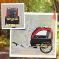 thumbnail image 3 of Qaba Bike Trailer for Kids with 5-Point Harness, 16" Rubber Wheels, Red, 3 of 9