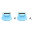 thumbnail image 1 of relayinert 2pcs Practical Wooden Grain Pot Lid Top Bead Internally Cast Screw Core Handle Blue, 1 of 6