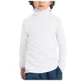 thumbnail image 1 of WUANDIXFA T-Shirts Garçons Enfants Mode Chandails Fille Noël Col Rond Manches Longues Chandail en Coton Haut Graphique Chandail Chemises Blanc, 5-6 Ans, 1 of 6