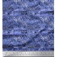 thumbnail image 1 of Soimoi Blue Rayon Fabric Leopard,Snake & Wild Skin Print Sewing Fabric BTY 56 Inch Wide, 1 of 3
