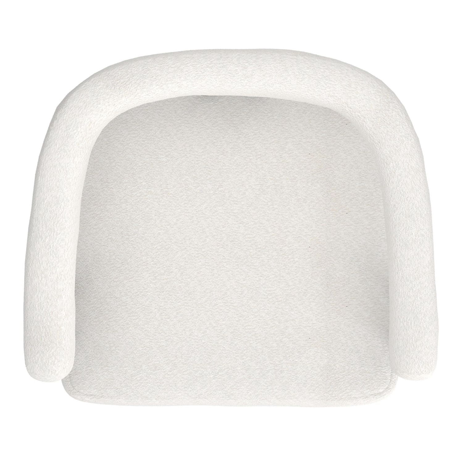 Contemporary Boucle Fabric Dining Chair, Set of 2 - Ivory & Black
