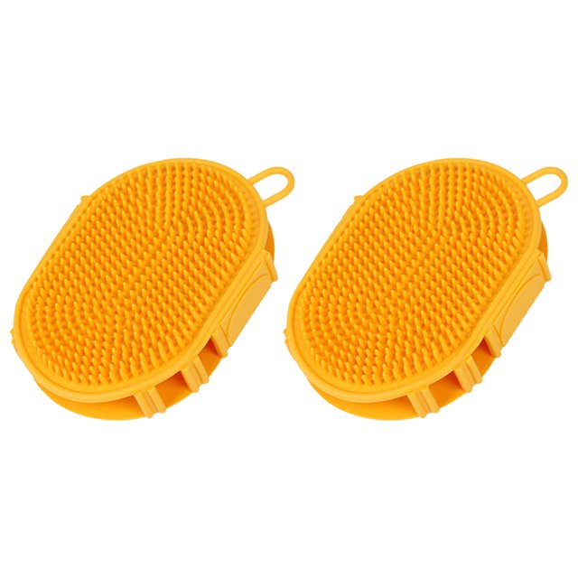2Pcs Household Shampoo Brushes Multi-function Puppy Brushes Convenient Kitten Brushes