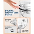 thumbnail image 2 of Ensemble de 4 Plats Ronds de 5 Qt en Acier Inoxydable de Haute Qualité pour Buffet – Réchaud Alimentaire Durable avec Couvercle en Verre, Support et Plateau d'Égouttement – Idéal pour Traiteur, Fêtes, Mariages et Banquets, 2 of 7