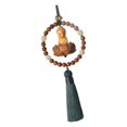 thumbnail image 2 of Almencla Statue de Bouddha Pendentif Breloque de Rétroviseur de Voiture avec Pompon Décor Feng Shui Vert, 2 of 8
