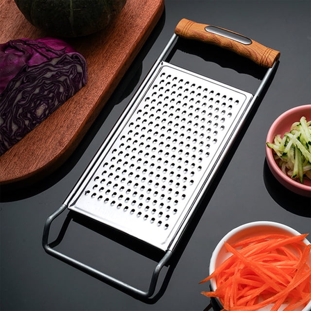 pstuiky Stainless Steel Grater Foldable & Double-Sided Multi-Functional Kitchen Tool for Potatoes, Cheese, Zesting 8.46X3.54 Inch Rust-Resistant, Easy to Clean & Store