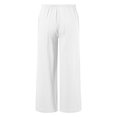 thumbnail image 5 of MIASHUI Girls Summer Loose Pants Solid Color Flower Wide Leg Beach Pants,White,6-7 Years, 5 of 5