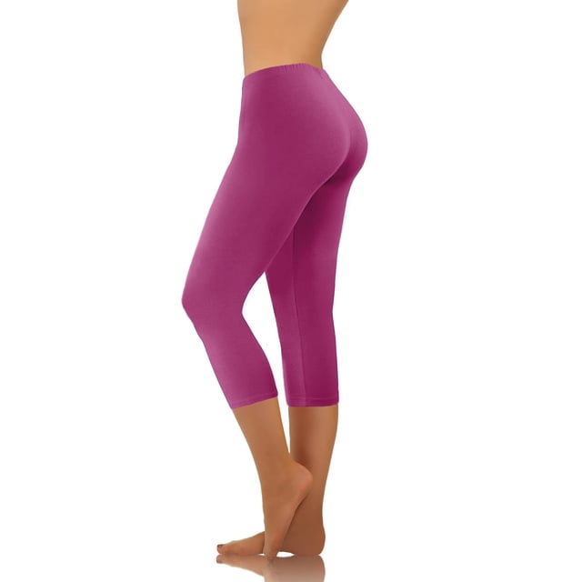 Aqestyerly Pantalon Capri à Jambe Grand Taille Haute pour Femme, Uni Extensible, Mode Décontractée, Grand
