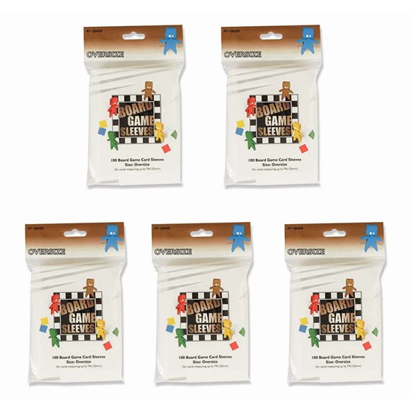 5 Packs Arcane Tinmen Board Game Sleeves 100 ct Oversize Size Card Sleeves Value Bundle!