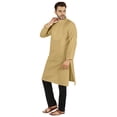 thumbnail image 3 of Atasi Ensemble Kurta-Pyjama Indien Uni pour Hommes Col Mandarin Kurta Décontracté Longue Tenue, 3 of 7