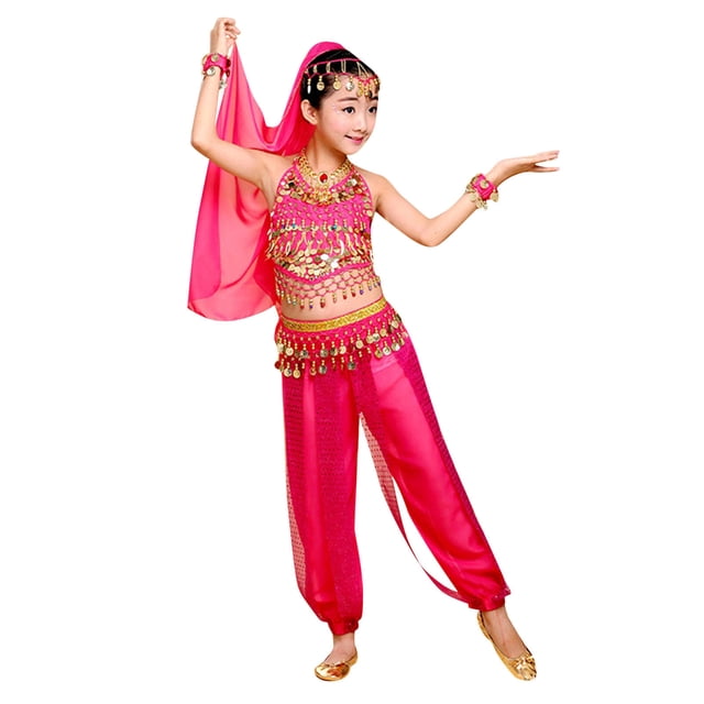 Vêtements de Danse Indienne pour Enfants 2025 Tenues d'Automne Performance 5T s pour Ensembles