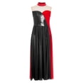 thumbnail image 2 of Jizyo Robe de Danse Sans Manches pour Filles à Sequins Color Block Costume de Danse Lyrique Tenues de Ballerine Rouge 14, 2 of 4