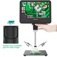 thumbnail image 2 of Professional Digital Microscope 12 Million Pixels IPS Touching Screen 50-1600X Magnification Soldering Microscope Picture Taking Video Recording Maintenance Workbench with Fill Compatible Multicolor, 2 of 7