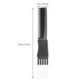 thumbnail image 2 of Milisten Black Carbon Fiber Anti-Static Steel Wire Clip Comb Rat-Tail Comb Hair Tool, 2 of 5